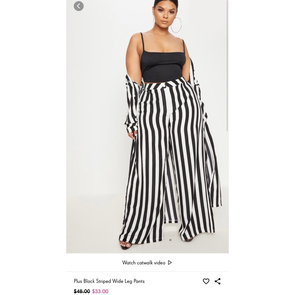 Pretty Little Thing Striped Pant Size:14(XL)